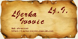 LJerka Ivović vizit kartica